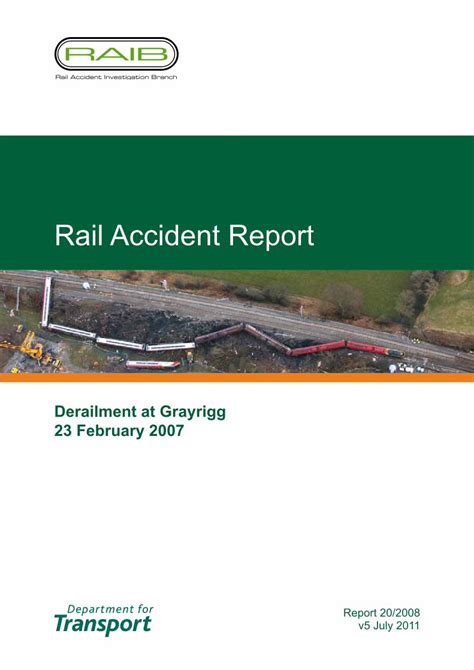 Rail Accident Report .